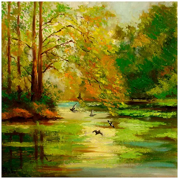 Grażyna Potocka - Urokliwy zakątek obraz olejny