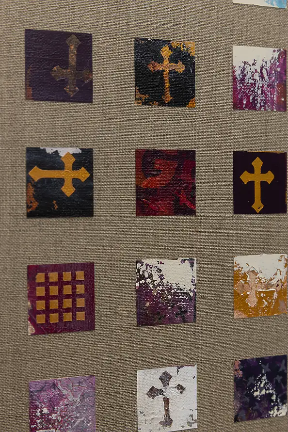 Łukasz Olek, Us, people. Vatican, Acrylic painting - canvas, 160 x 160
