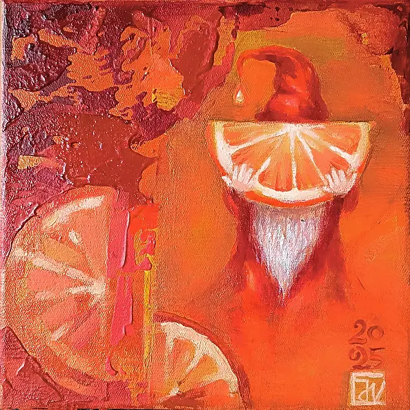 Jadwiga Wolska - Orangefarbenes Lächeln
