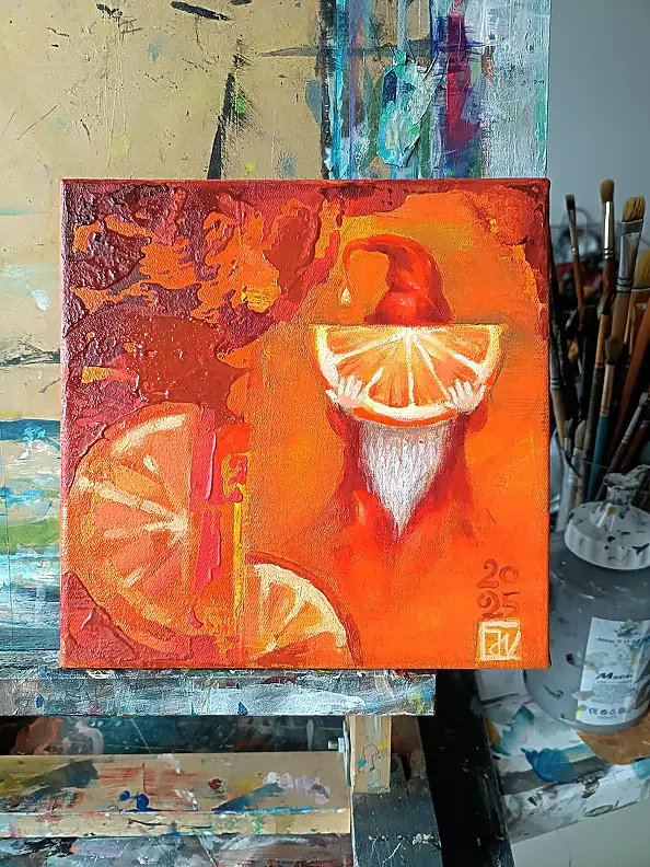 Jadwiga Wolska - Orangefarbenes Lächeln