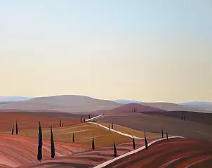 Jacek Malinowski, Val d'Orcia, Quadro a olio - tela, 75 x 60