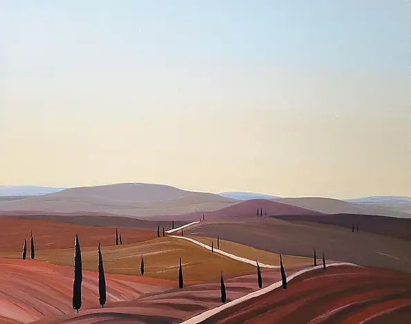 Jacek Malinowski, Val d'Orcia, Quadro a olio - tela, 75 x 60