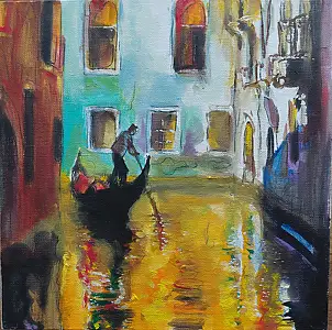 Dariusz Żejmo, Venetian sketchbook 68, Obraz olejny, Ołówek - płyta, płótno, 30 x 30