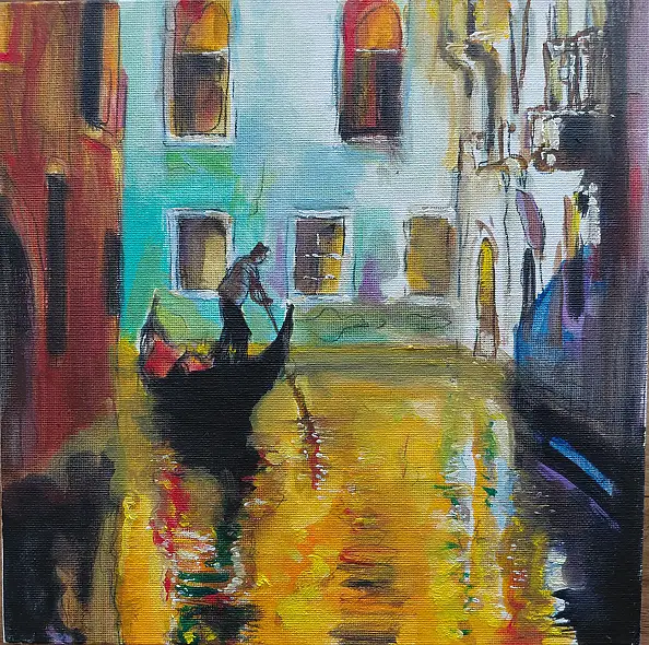Dariusz Żejmo, Venetian sketchbook 68, Obraz olejny, Ołówek - płyta, płótno, 30 x 30