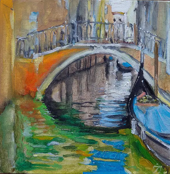 Dariusz Żejmo, Venetian sketchbook 69, Obraz olejny, Ołówek - płyta, płótno, 30 x 30