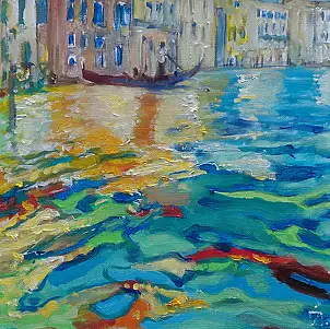 Dariusz Żejmo, Venetian sketchbook 70, Obraz olejny, Ołówek - płyta, płótno, 30 x 30
