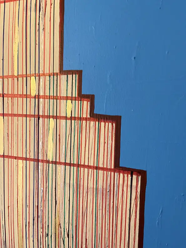 eL Moccko, Viaje especial, Kredka, Obraz akrylowy - płótno, 90 x 130