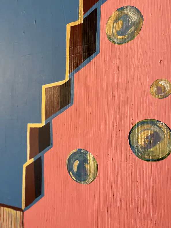 eL Moccko, Viaje especial, Kredka, Obraz akrylowy - płótno, 90 x 130