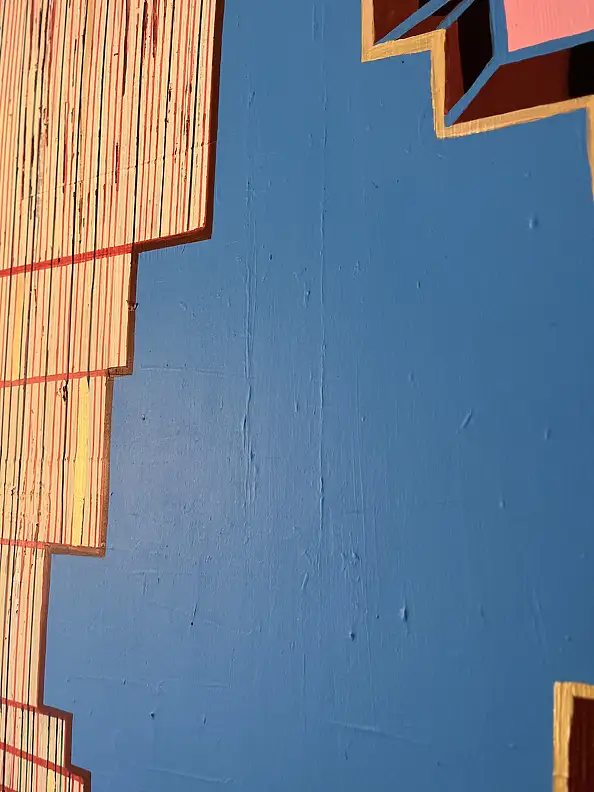 eL Moccko, Viaje especial, Kredka, Obraz akrylowy - płótno, 90 x 130