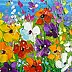 Olha Darchuk, Vibrant Wildflower Meadow, Oil painting - canvas, 70 x 50