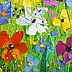 Olha Darchuk, Vibrant Wildflower Meadow, Oil painting - canvas, 70 x 50
