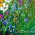 Olha Darchuk, Vibrant Wildflower Meadow, Oil painting - canvas, 70 x 50