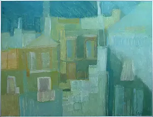   - Vieste | Oil on board | 90 × 70 cm | Metal frame silver