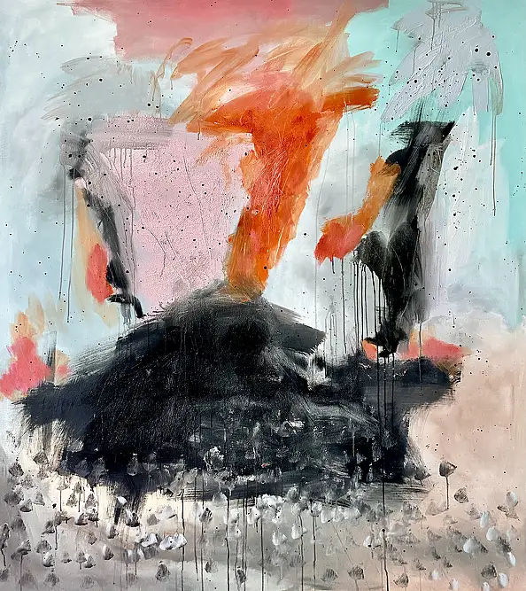 Łukasz Stokowski, Volcano, Acrylic painting, Oil painting - , 180 x 200