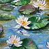 Yana Yeremenko - "WATER LILIES",oil painting, flowers