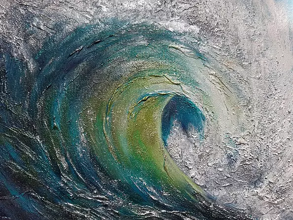 Yana Yeremenko - "WAVE-3", AKRYLIC PAINTING, SEA