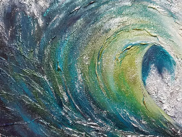 Yana Yeremenko - "WAVE-3", AKRYLIC PAINTING, SEA