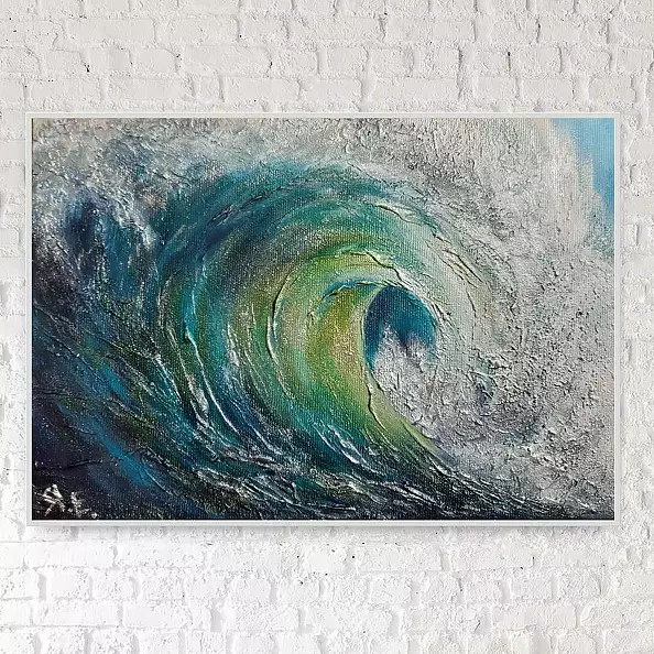 Yana Yeremenko - "WAVE-3", AKRYLIC PAINTING, SEA