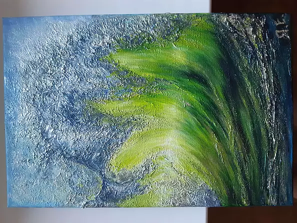 Yana Yeremenko - "WAVE-4", ACRYLIC PAINTING, OCEAN