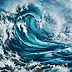 Yana Yeremenko - "WAVE" / "STORM-2" seascape pasteldrawing
