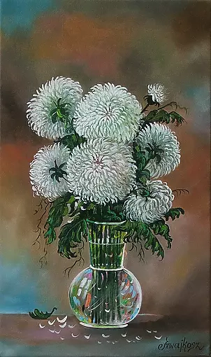 Czesław Szwajkosz - WHITE CHRYSANTHEMUM
