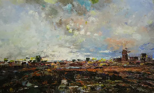 Marek Kubski - WIATRAKI (technika szpachlowa)