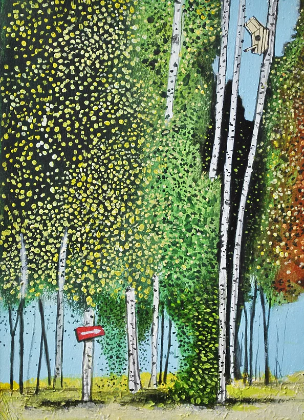 Dariusz Franciszek Różyc - ''VIEW WITH A FEEDER'' series ''At the edge of the forest''