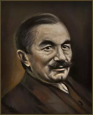 Damian Gierlach - Wincenty Witos portrait oil painting on canvas GIERLACH