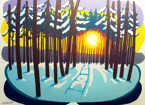 Zenon Różycki - WINTER SUNSET