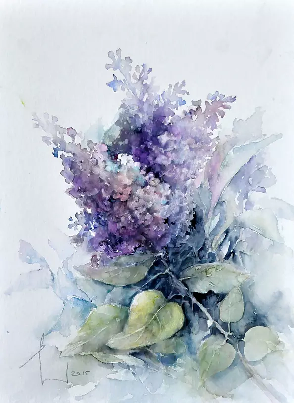 Beata Van Wijngaarden - SPRING I paint lilacs. PURPLE