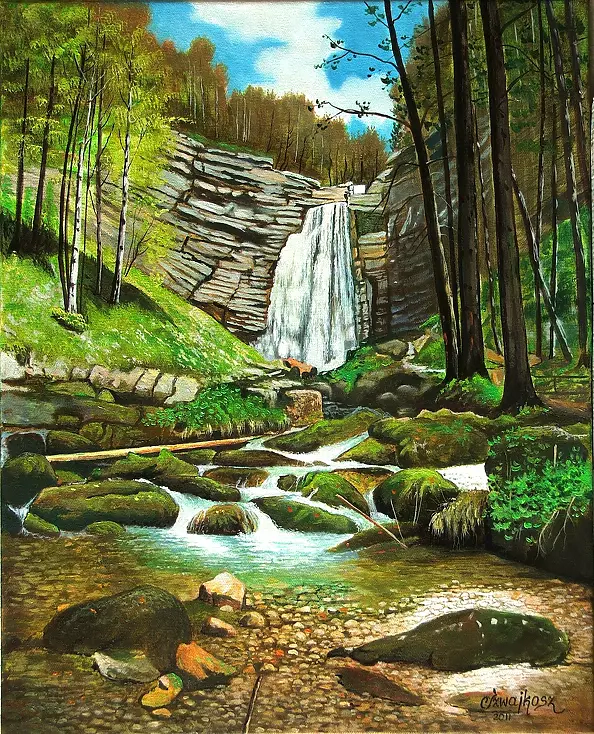 Czesław Szwajkosz - WATERFALL JEŻOWY - FRANCE