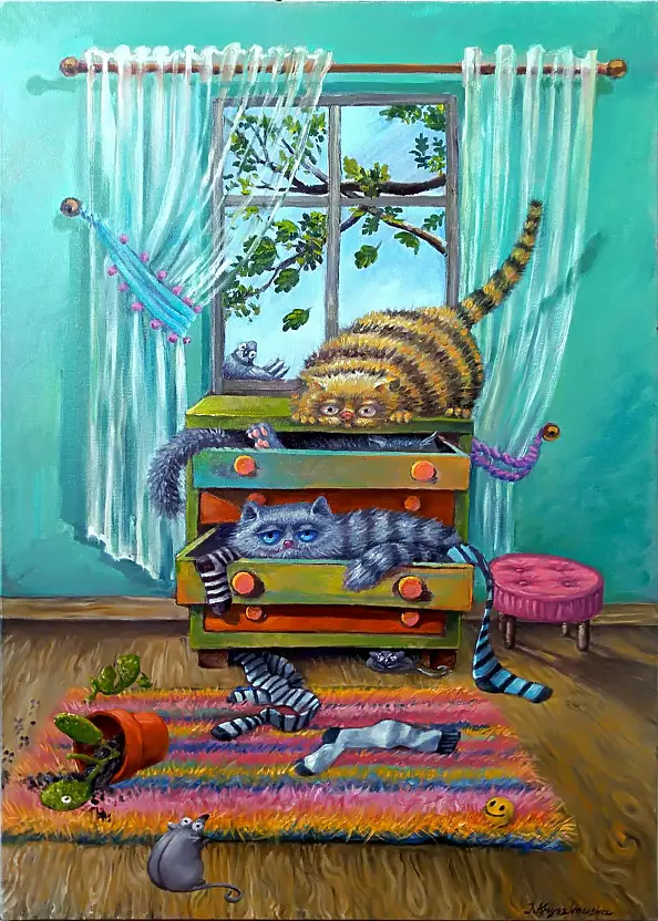 Izabela Krzyszkowska - FREE HUT - MEAN CATS ONLY IN THE HOUSE