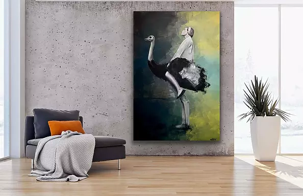 Michal Widelski - WOMAN AND OSTRICH