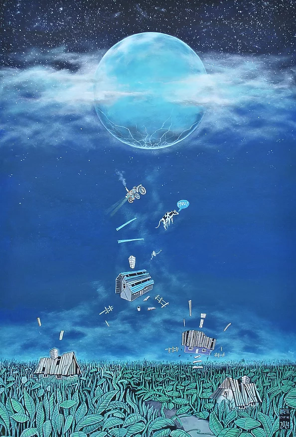 Dariusz Franciszek Różyc - ''WPŁYW TURKUSOWEGO KSIĘŻYCA'' cykl ''Nie tak odległe..''