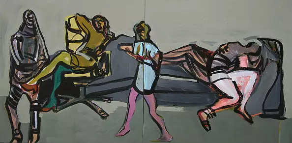 Mariola Paulina Żylińska Jestadt - In BIURZE- diptych