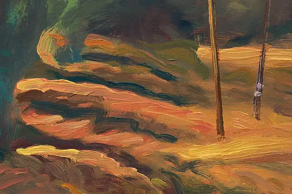 Wojciech Pater, W Drodze, Obraz olejny - płyta, 125 x 55