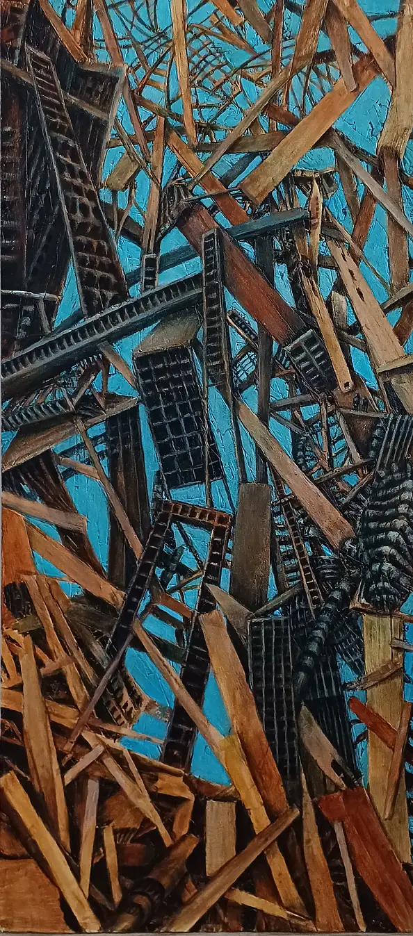 Paula Staniec, In Oblivion, Acrylic painting - panel, panel, 28 x 62
