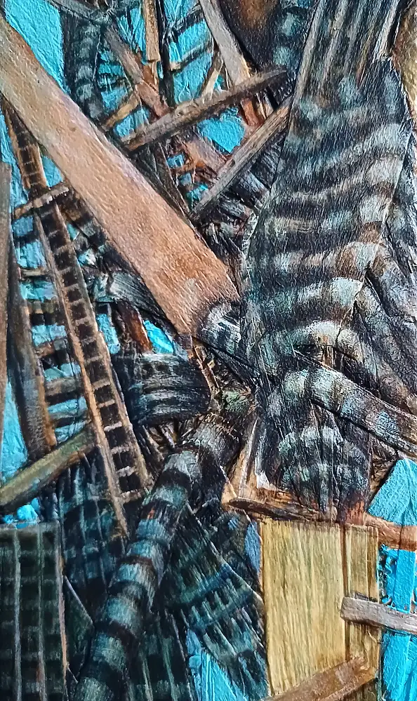 Paula Staniec, In Oblivion, Acrylic painting - panel, panel, 28 x 62