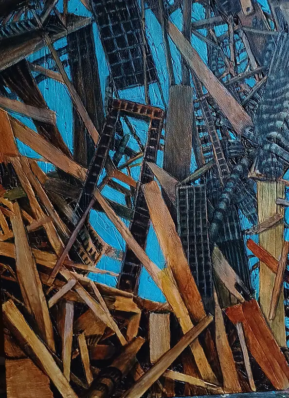Paula Staniec, In Oblivion, Acrylic painting - panel, panel, 28 x 62