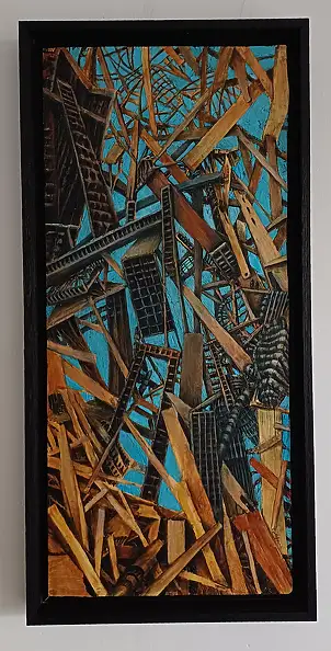 Paula Staniec, W Niepamięci, Obraz akrylowy - deska, płyta, 28 x 62