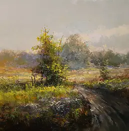 Jerzy Łapuć, RADIUS SUN, Масляная картина - холст, 70 x 50