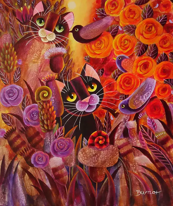 Wiesława Burnat - In the glow of rose heat