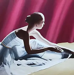 Magdalena Przeklasa Trojan, В тишине перед выступлением, Масляная картина - холст, 80 x 60