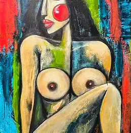 katarzyna nachajska, В тишине самого себя, Акрилова картина - холст, 60 x 100