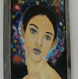 Stanislaw Boguslawski, Blumen und Schmetterlinge in meinem Kopf., Acrylgemälde - Leinwand, 60 x 100