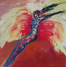 Helena Baborska, Hoch, Acrylgemälde - Leinwand, 50 x 50