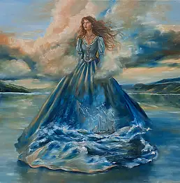 Kinga Zawidlak, W jej umyśle: Niewzruszona, Laserunek, Obraz olejny - płótno, 60 x 60