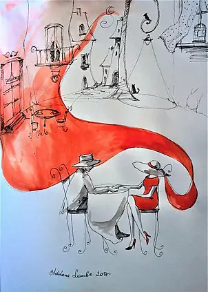 Adriana Laube - In the cafeteria