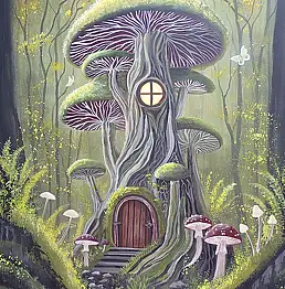 Luba Santkiewicz, Au pays des rêves de la forêt, Peinture acrylique - toile, 40 x 50