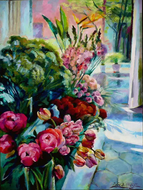 Barbara Gulbinowicz - At the flower shop